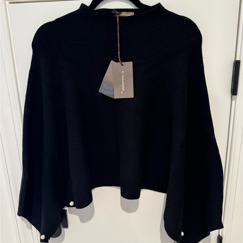 Chinti & Parker Elegant Black Poncho